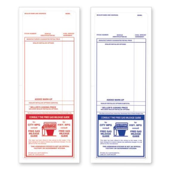 Paper Bak™ Reconciliation Stickers auto dealer