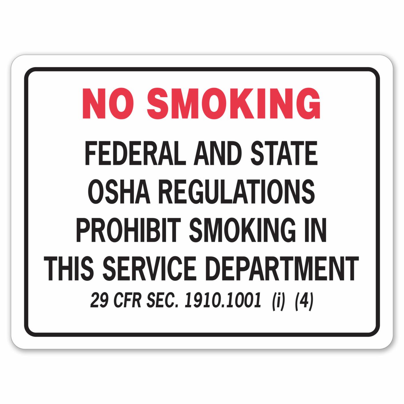 No Smoking Sign dealer supply
