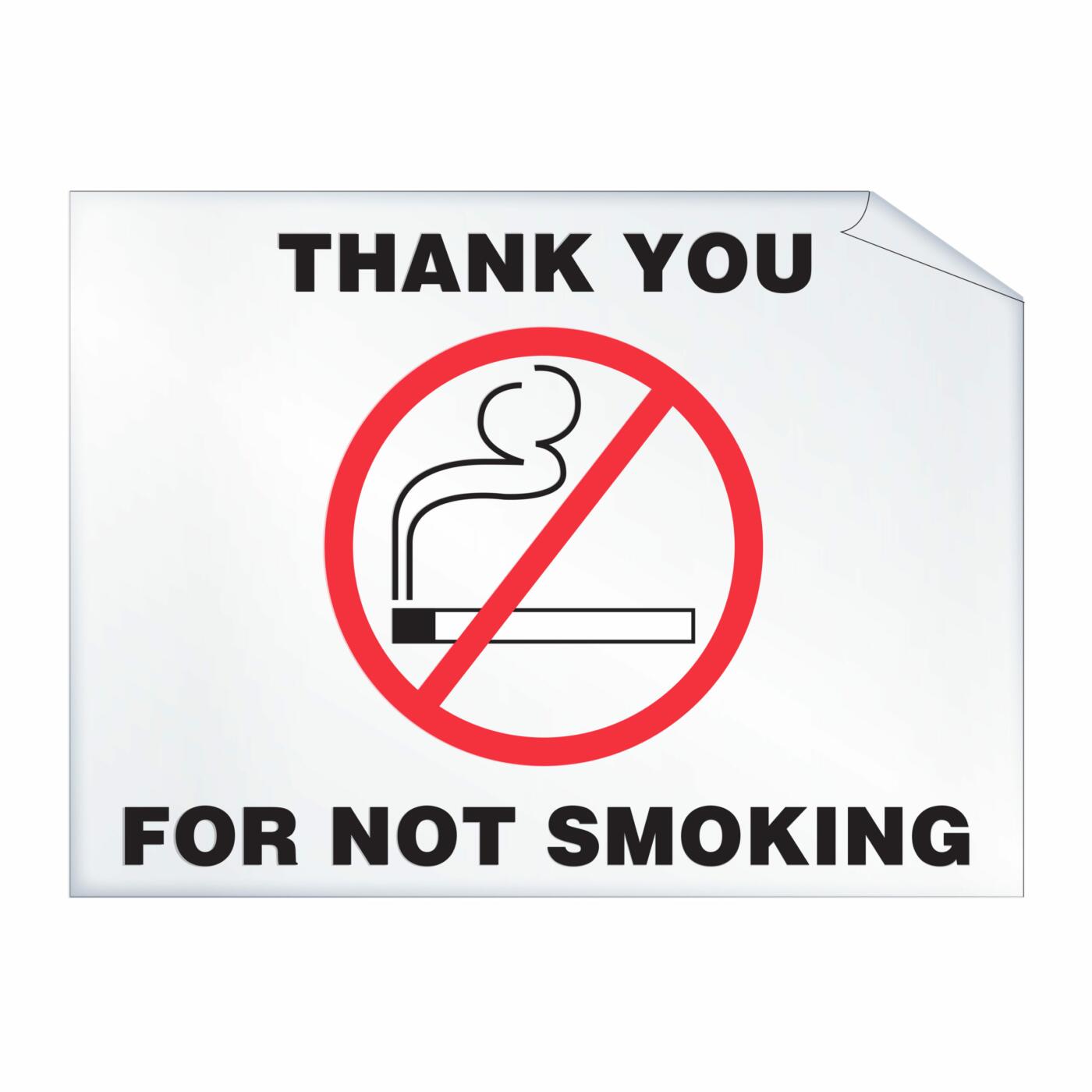 No Smoking Static Cling Stickers