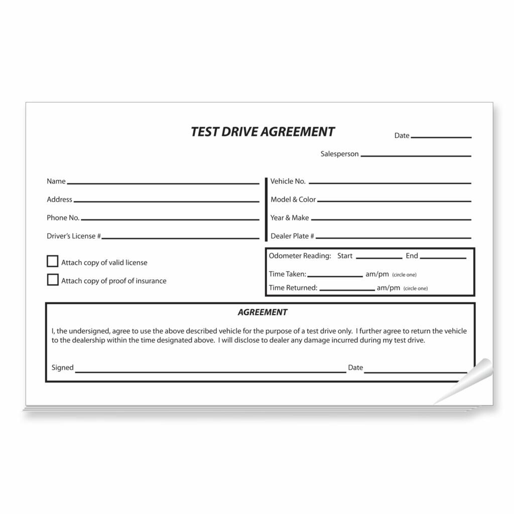 Test Drive Agreement - Dealers Supply Company