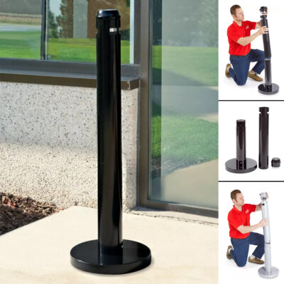 Aluminum smoker's poles with quick release for easy emptying.