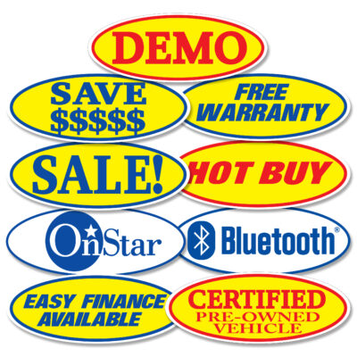 Oval Feature Window Stickers