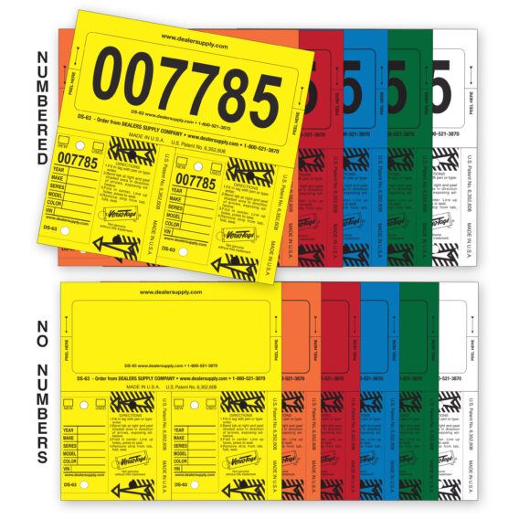 Combo Stock Stickers in Yellow, Orange, Red, Blue, Green, and white
