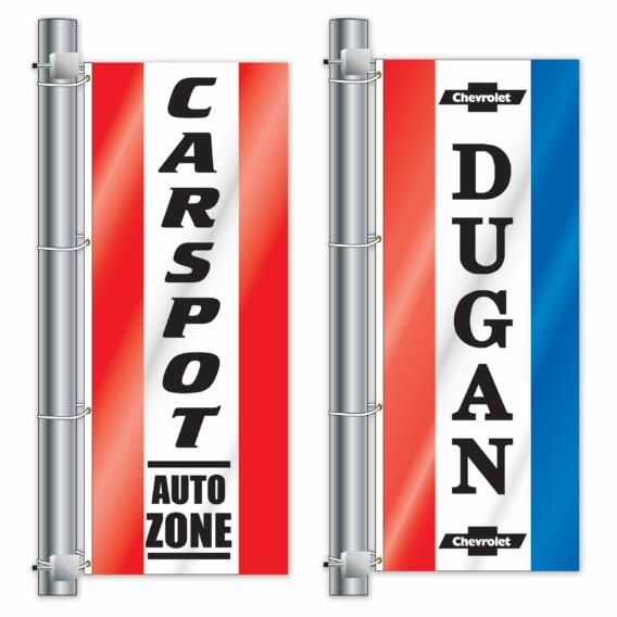 3' x 8' Single Face Pole Flags