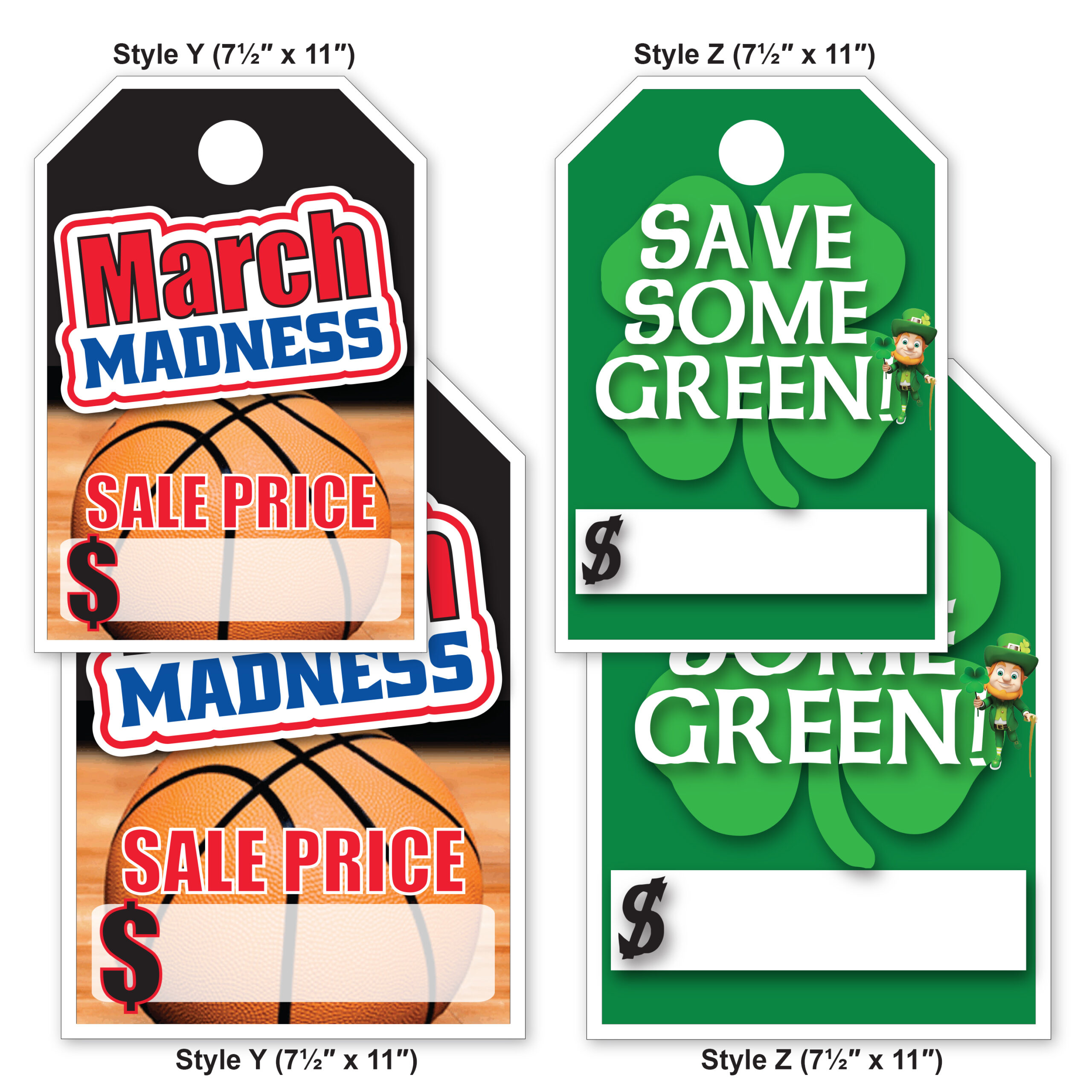 Full-Color Stock Hang Tags