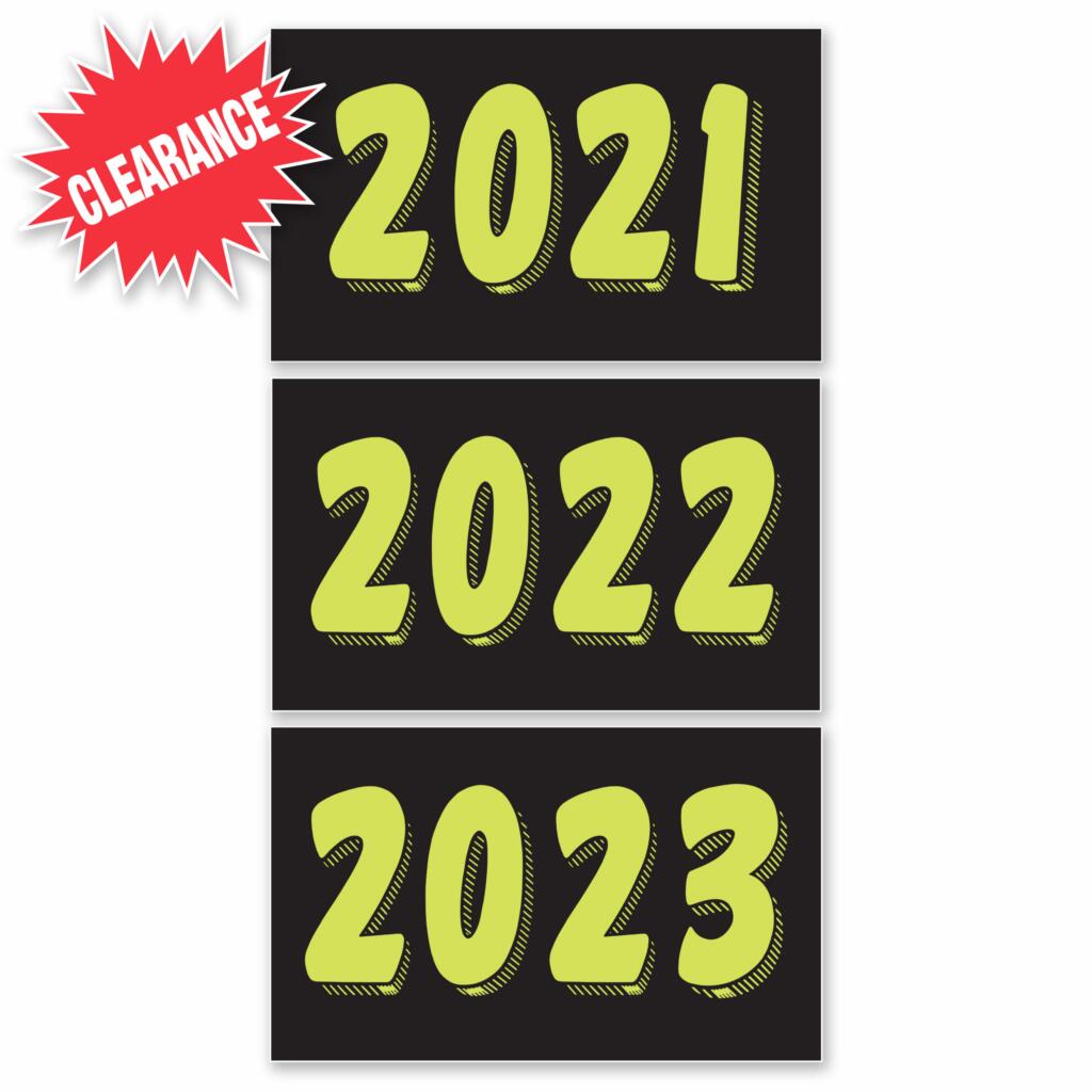 DS233 Rectangular Yearly Window Stickers
