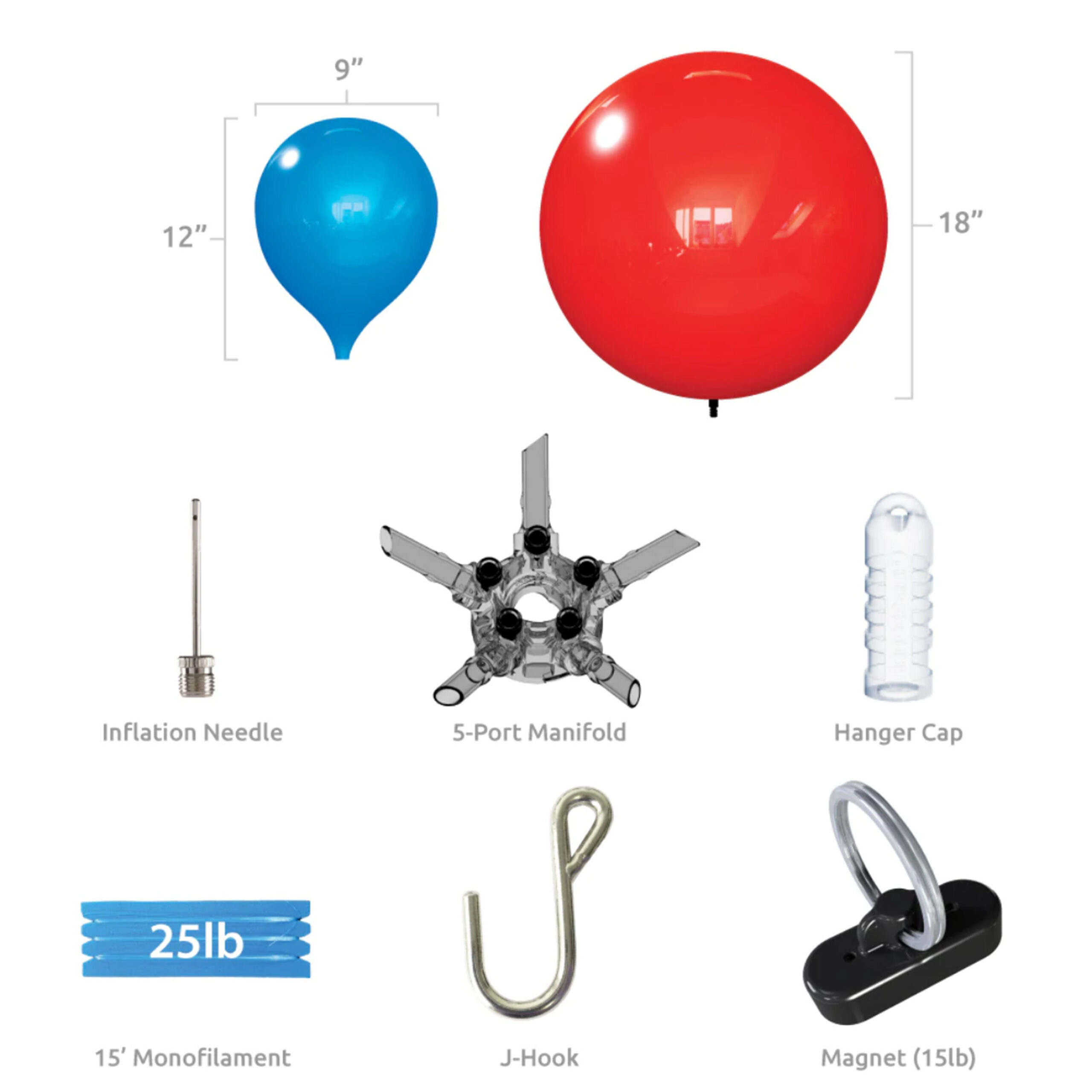 Permashine Indoor 3 Balloon Adhesive Tabletop Kit