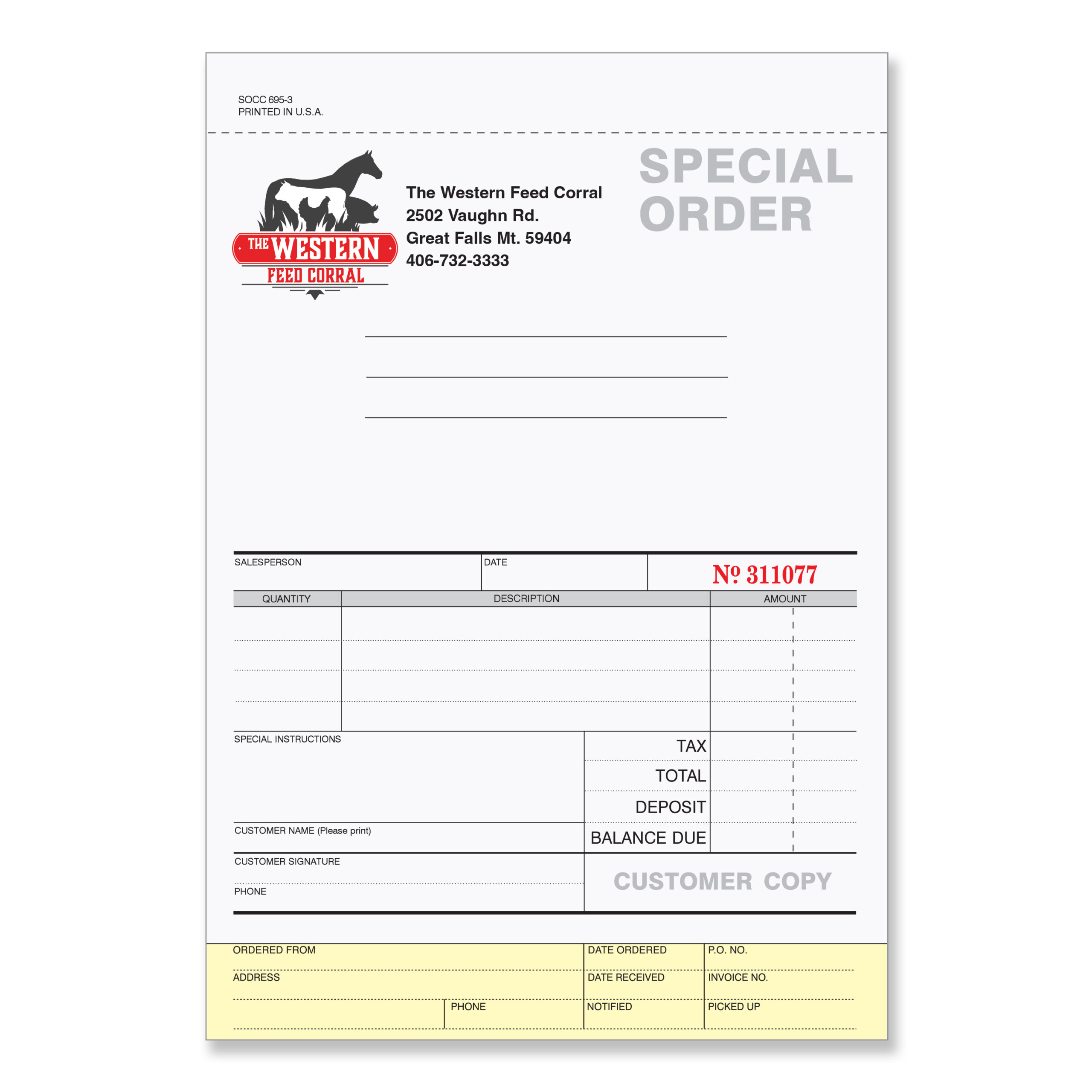 Special Order SNAP-A-PART Forms - Image 2