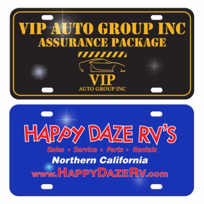 High Gloss Poly License Plates auto dealer supply