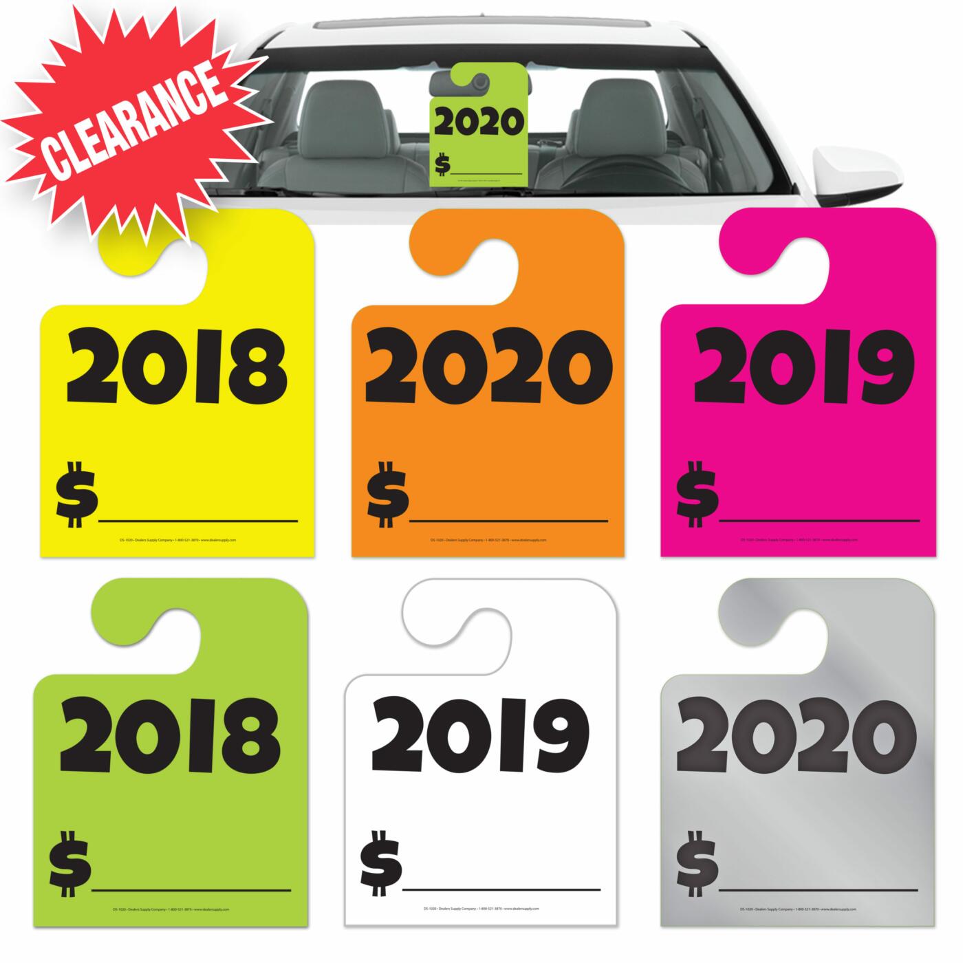 Year Hang Tags auto dealer
