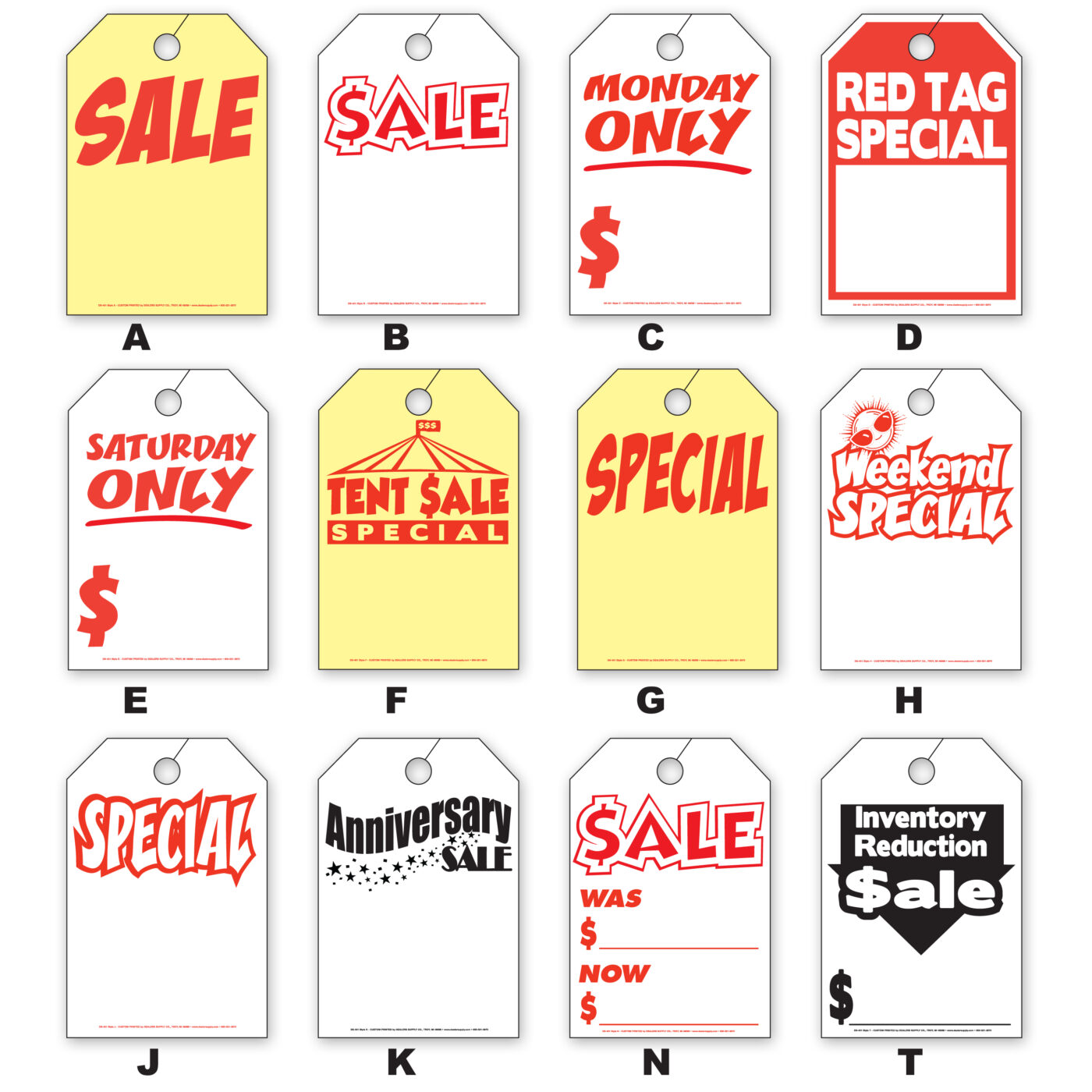 1-Color Stock Hang Tags - Image 2