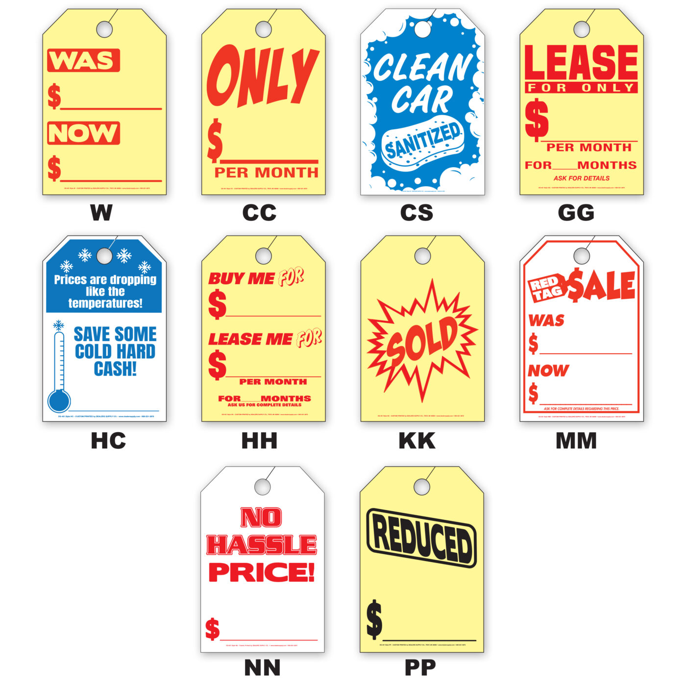 1-Color Stock Hang Tags - Image 3