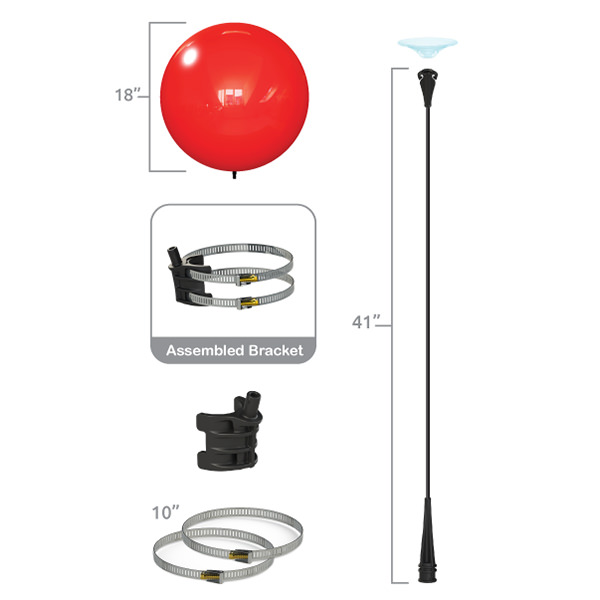 Duraballoon Single Light Pole Kit Contents