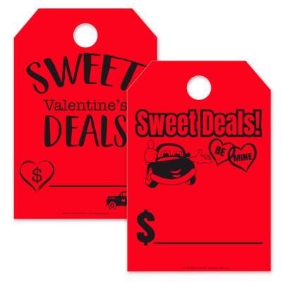 VALENTINE Hang Tags for auto dealership