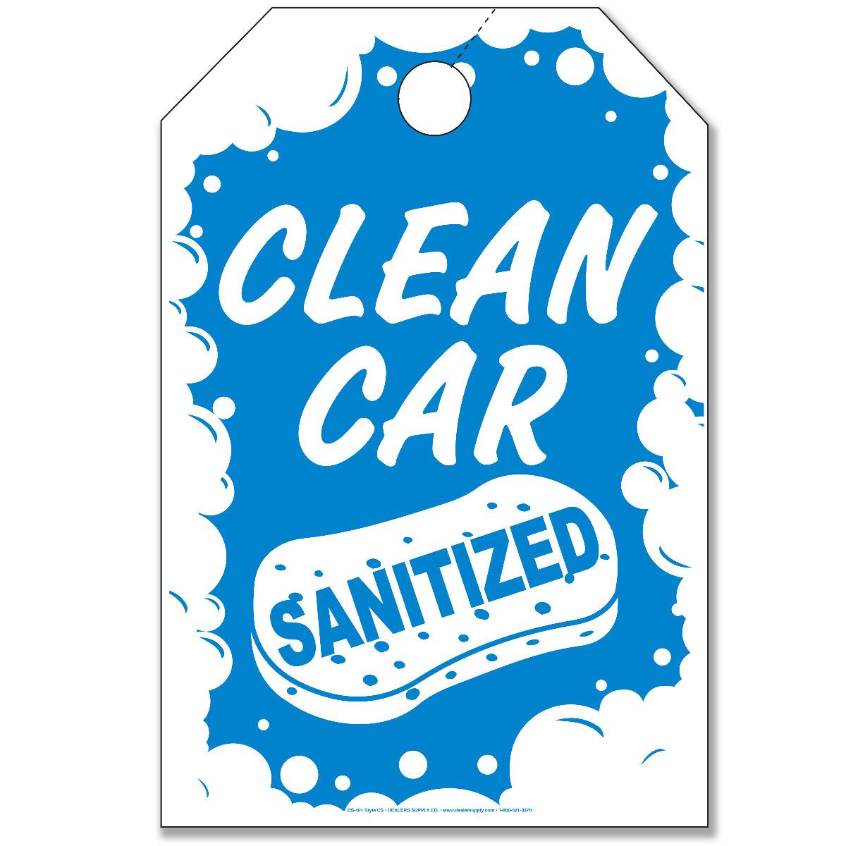 CLEAN CAR Hang Tags Dealer Supply automotive