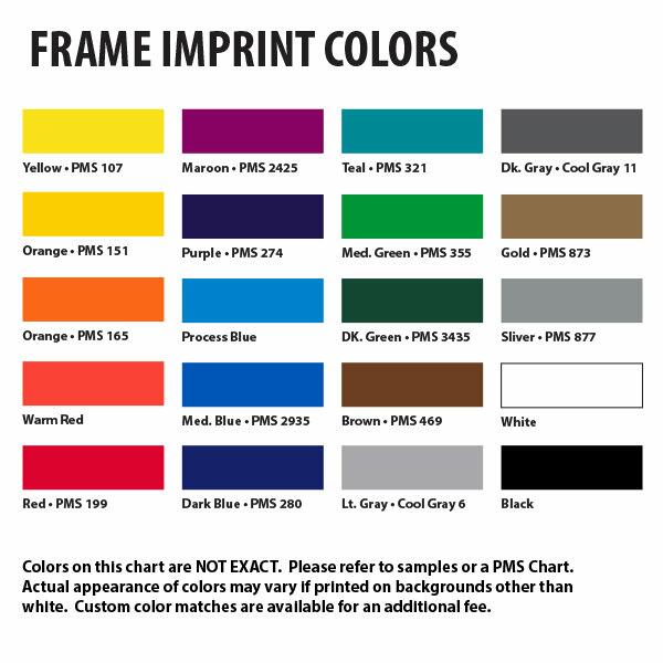 Frame Imprint Colors