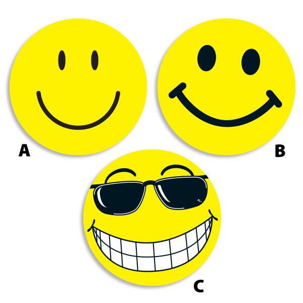 Happy Face Stickers car auto dealer