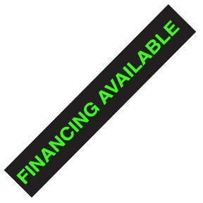 FINANCING AVAILABLE Windshield Slogan Signs