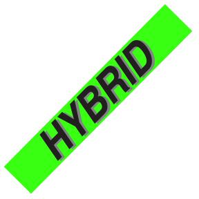 HYBRID Windshield Slogan Signs