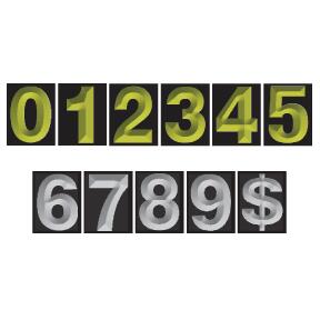 Vehicle Windshield Number Stickers