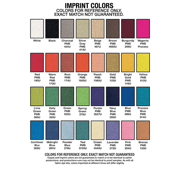 Carpet Mat Imprint Colors