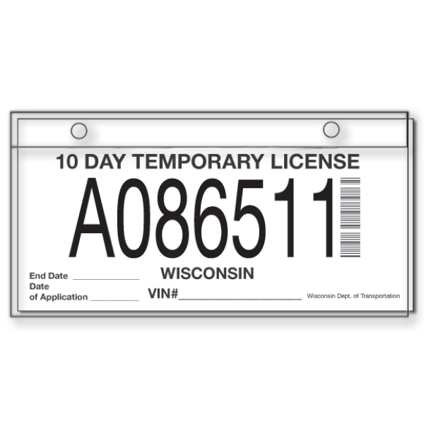 Temp License Plate Protectors DS 326 Dealers Supply Company