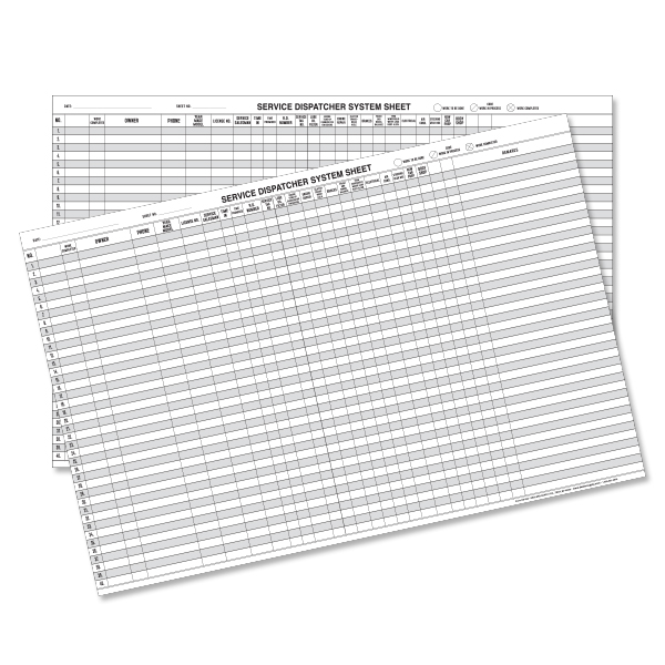 Service Dispatcher Sheets (DS-550) - Dealers Supply Company