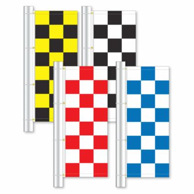3' x 8' Checkered Pole Flags car dealer