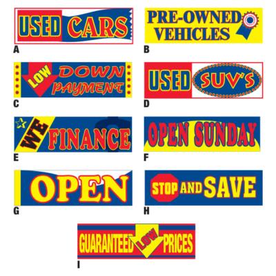 Digitally Printed Stock Banners auto dealer supply