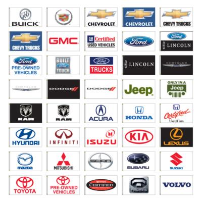 Horizontal Logo Flags auto dealer supply