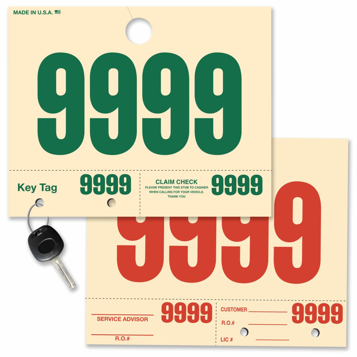 Service Dispatch Control Tags, dealer supply company automotive