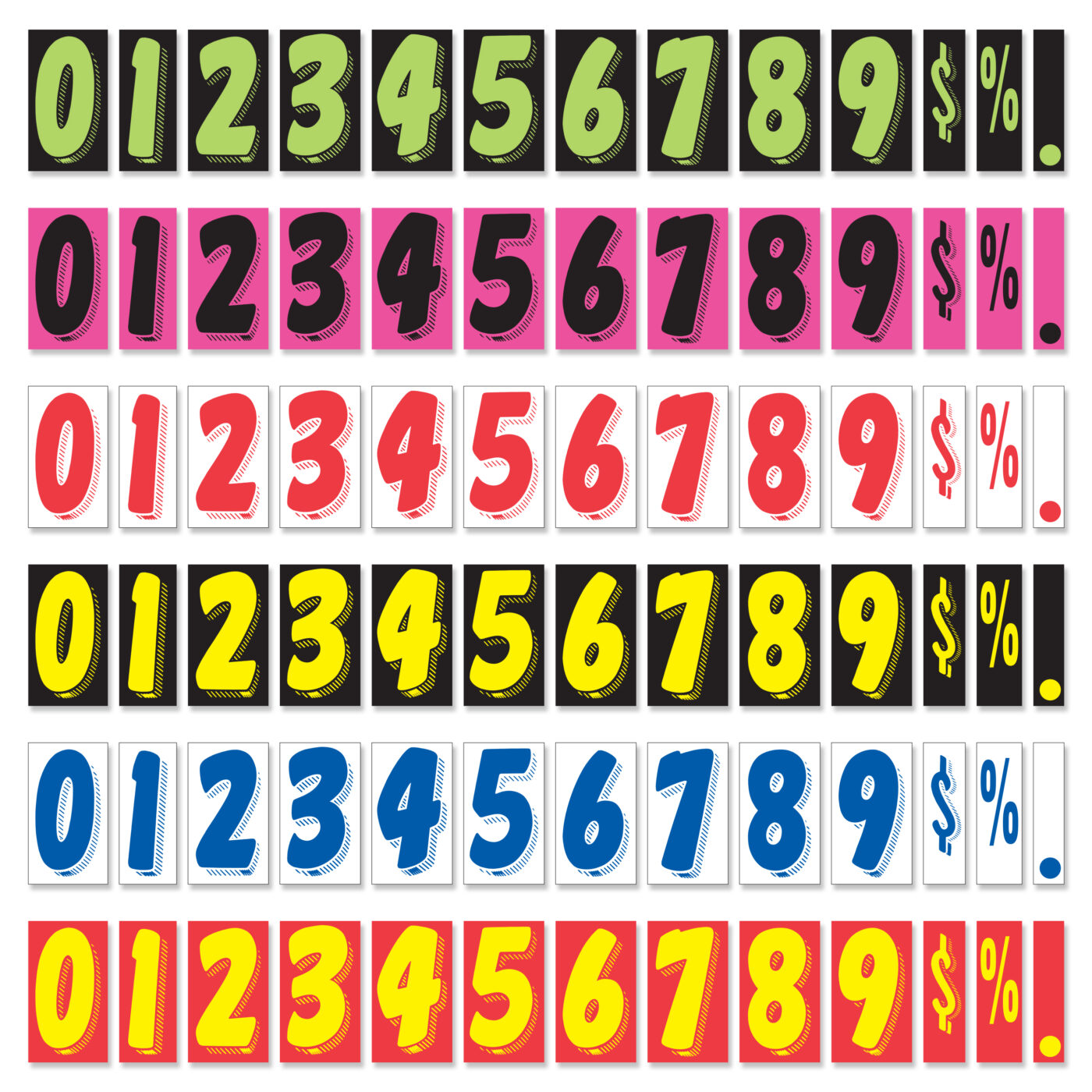 Vehicle Windshield Number Stickers