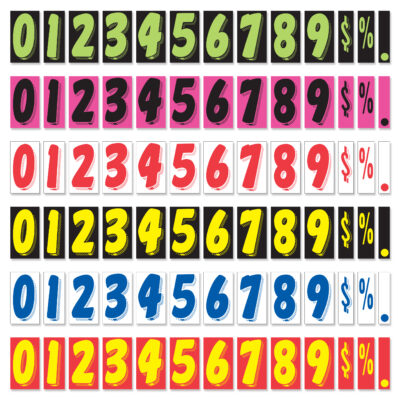 Vehicle Windshield Number Stickers