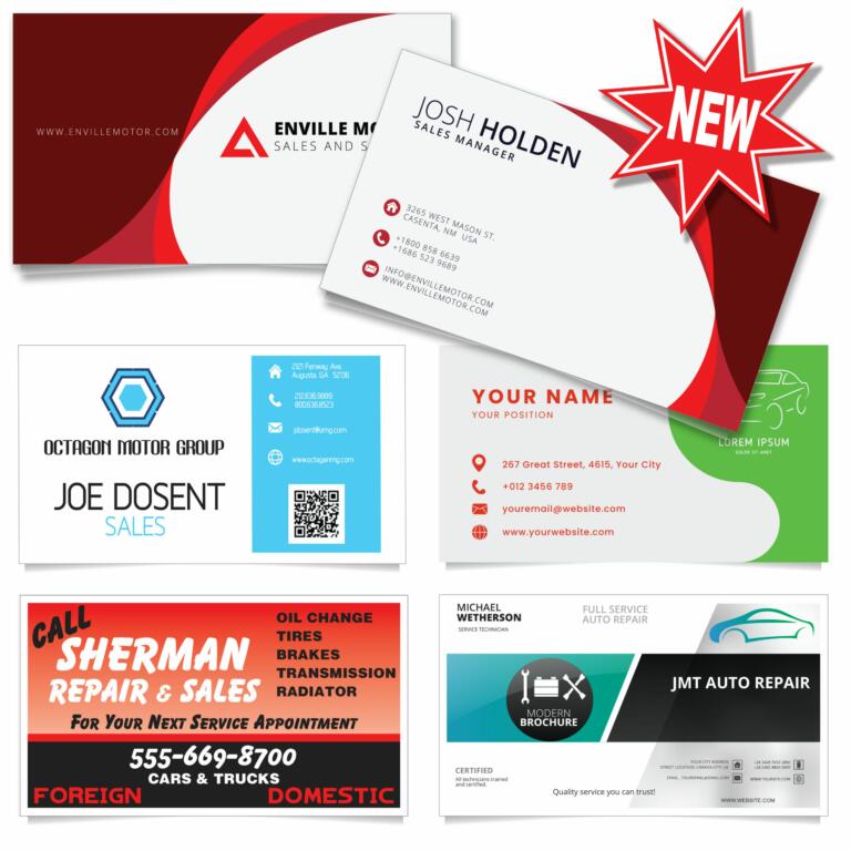 High-Quality Business Cards auto dealership