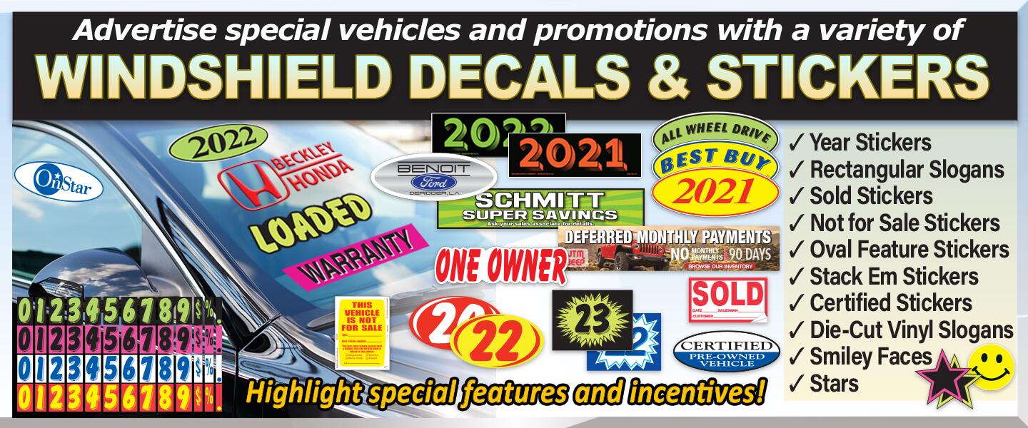 Car Yard Price Stickers From US Auto Supplies