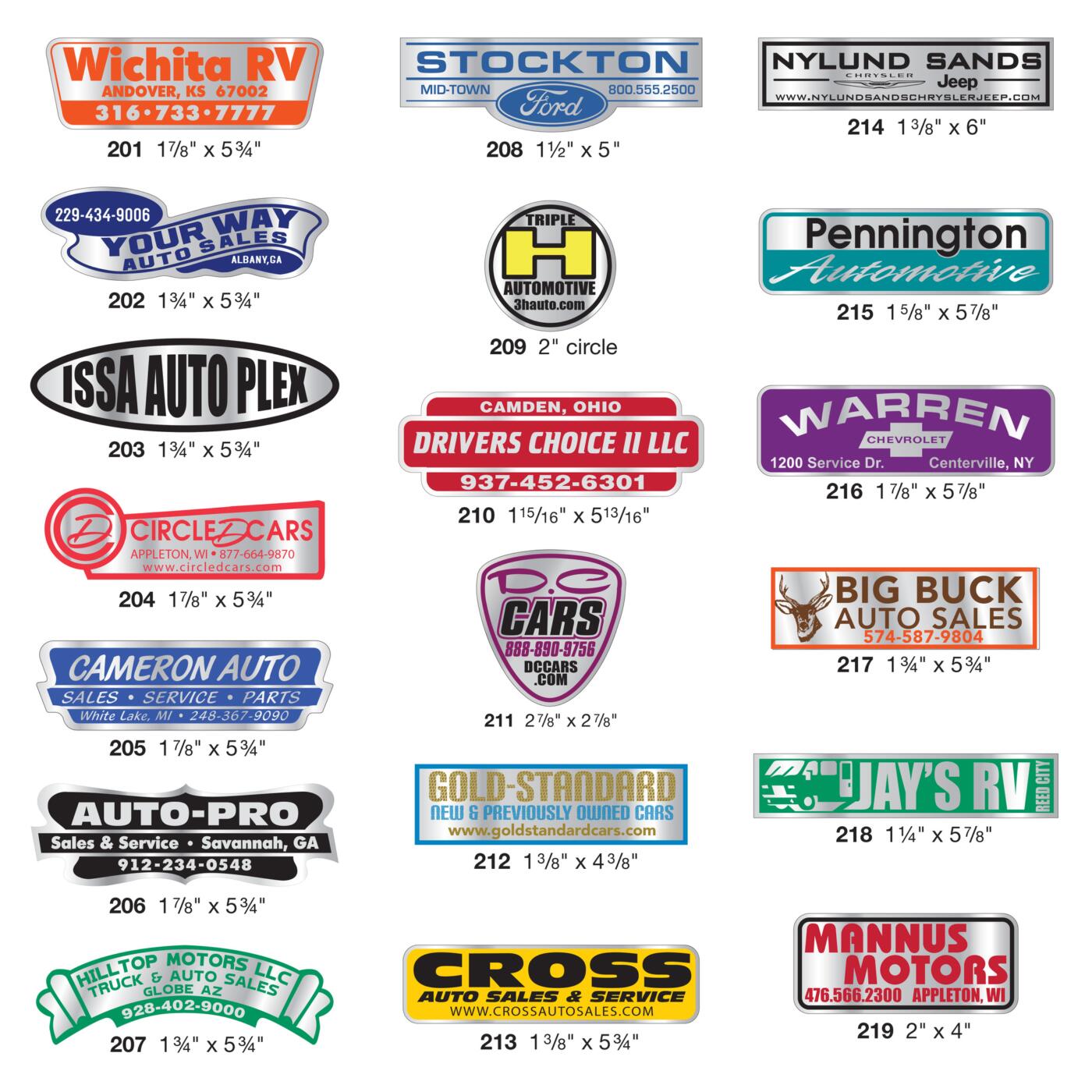 Die-Cut Shape Decals (Chrome) (DS-18) - Dealers Supply Company