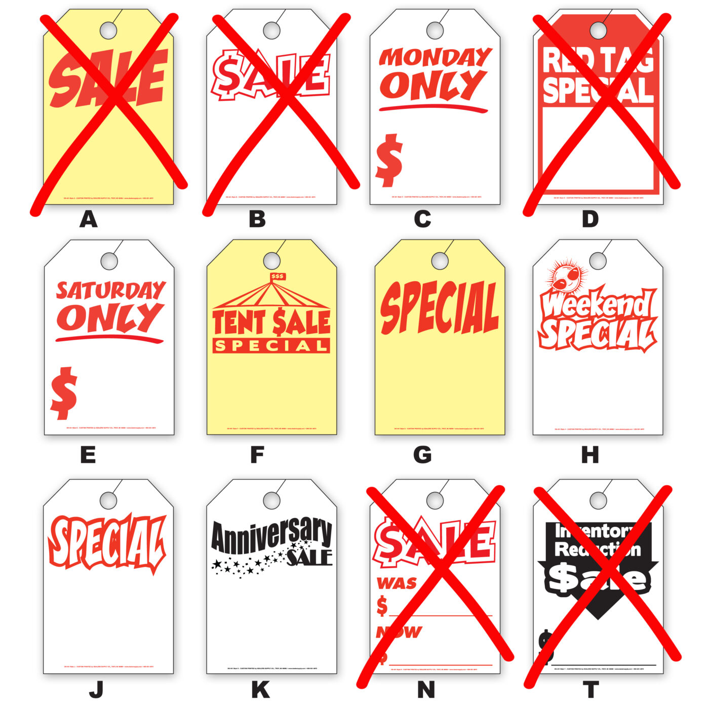 1-Color Stock Hang Tags - Image 2