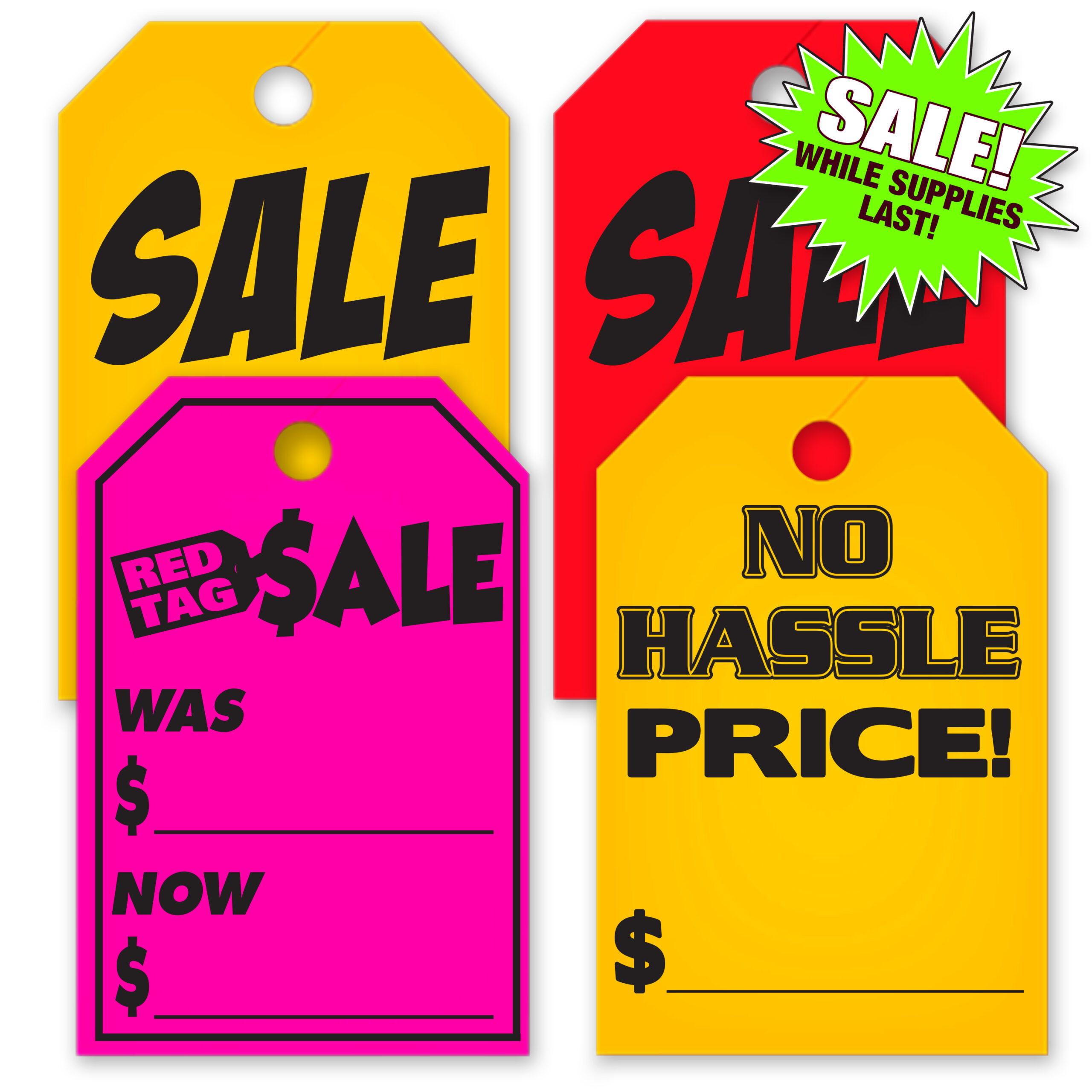 Fluorescent Hang Tags