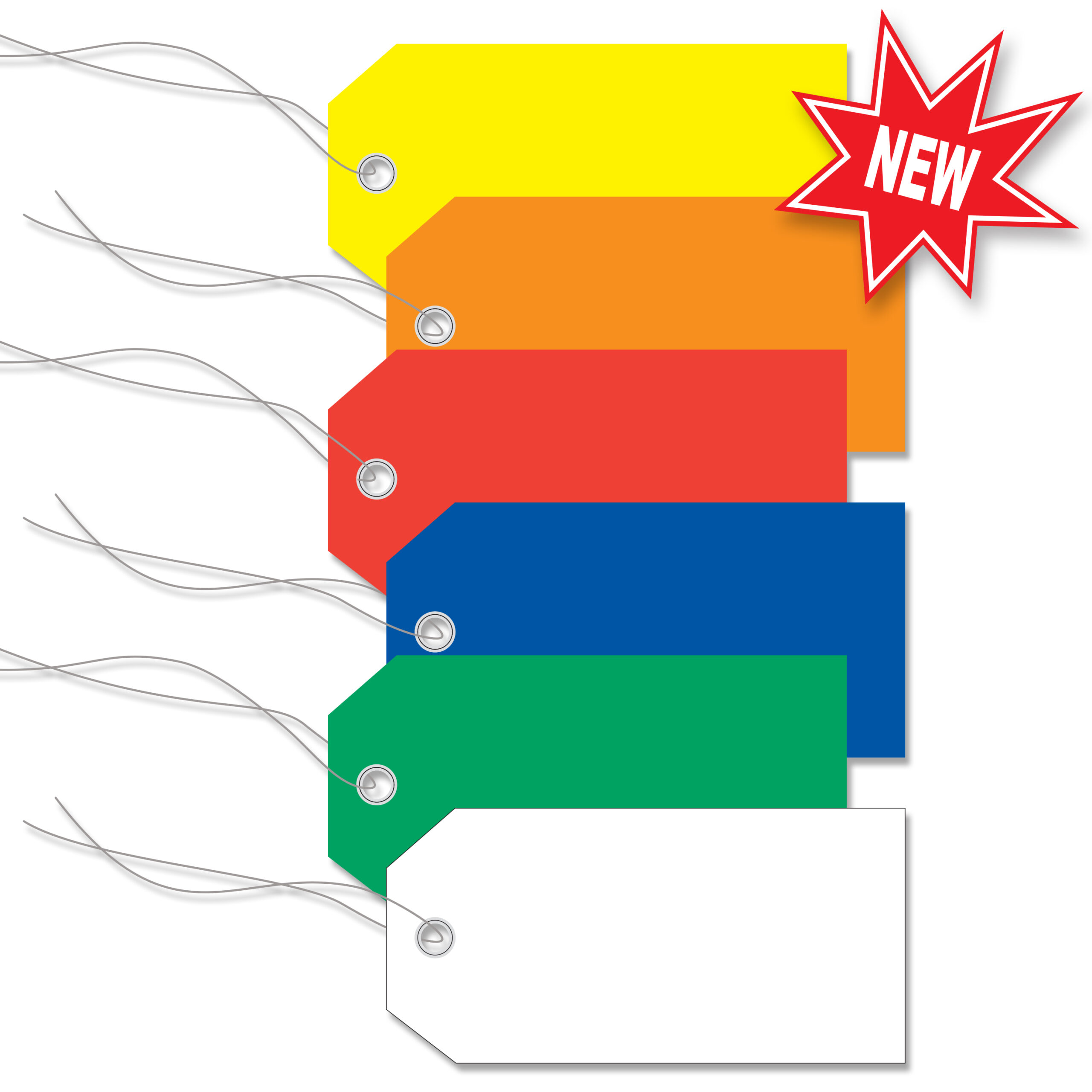 Colorful Blank Tyvek Tags